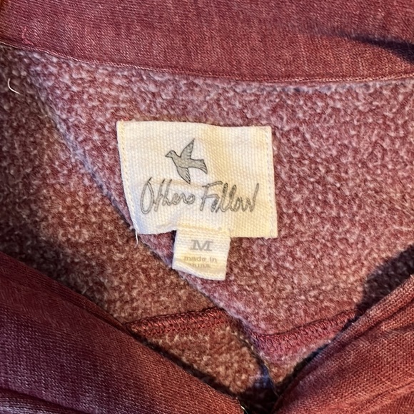 Others Follows Maroon Button Up Sweatshirt Dress, Size Medium - Picture 6 of 6